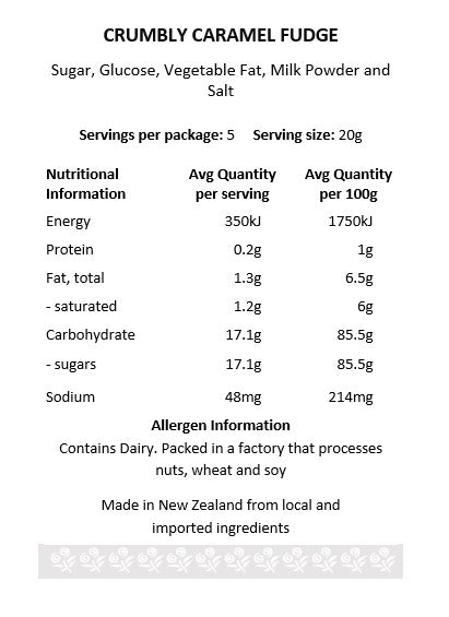 Crumbly Caramel Fudge 100g