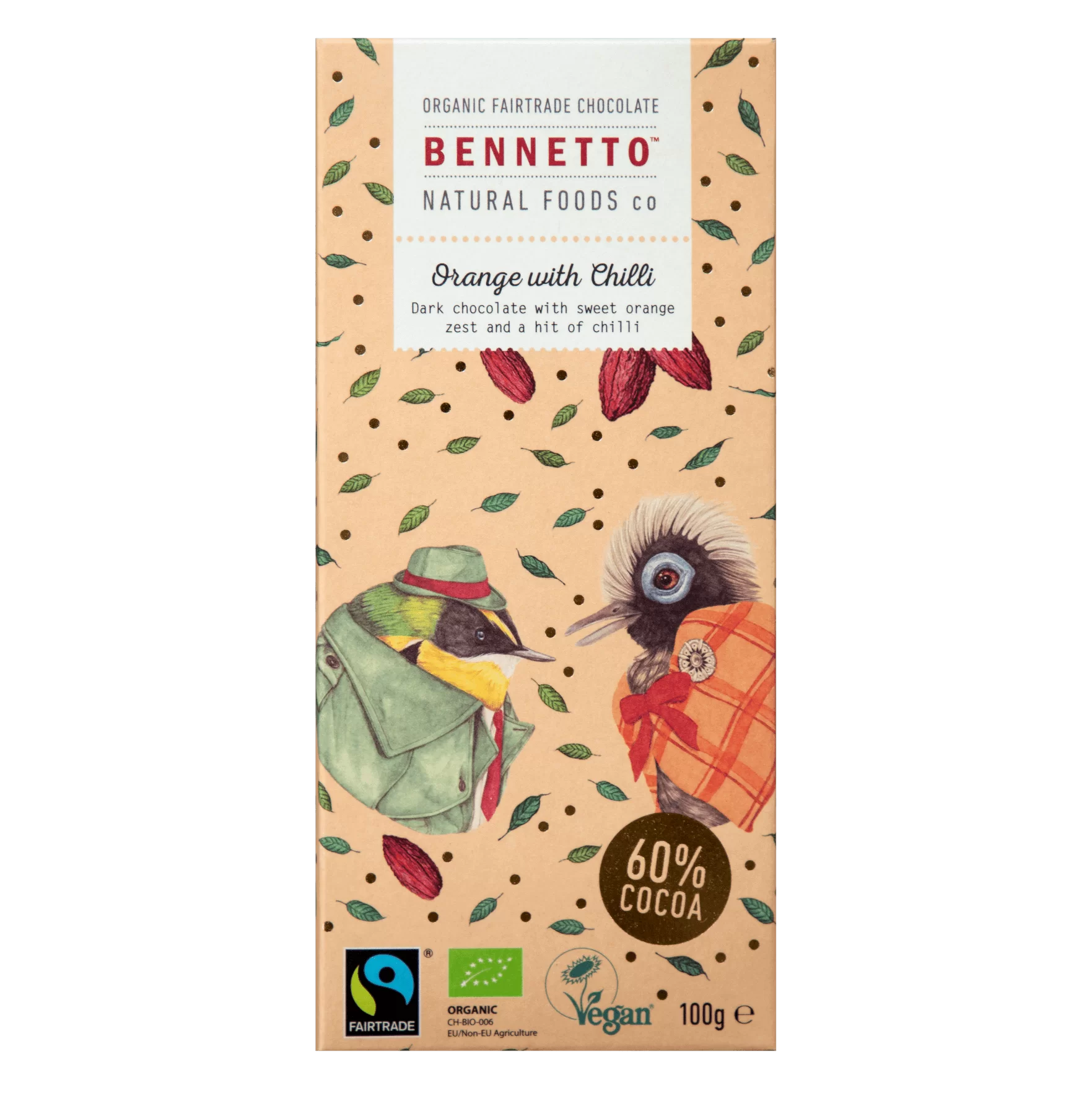 Bennetto Chocolate Orange with Chilli 100g