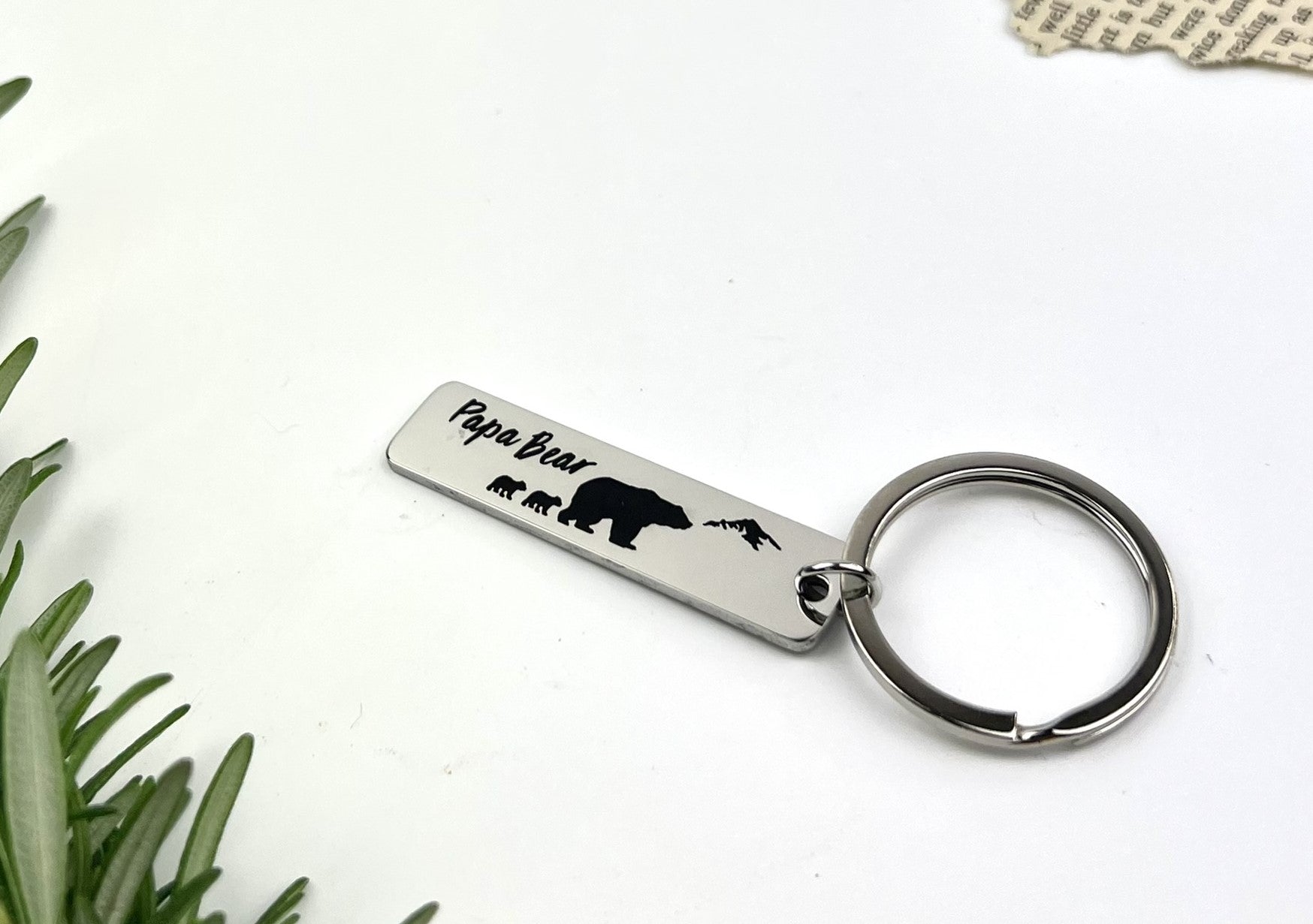 Papa bear store keyring