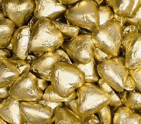 Gold Foiled Chocolate Heart (each)