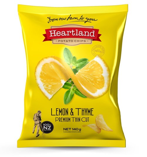 Heartlands Lemon &amp; Thyme Kettle Crisps 150g