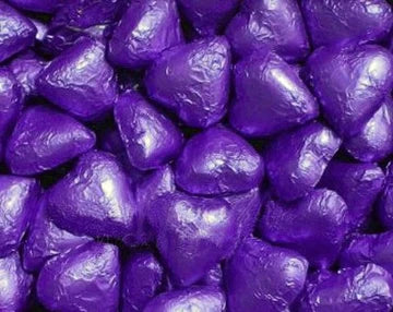 Purple Foiled Chocolate Heart (each)