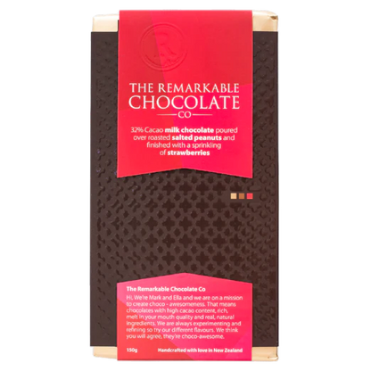 The Remarkable Chocolate Co. 32% Milk Chocolate, Peanut &amp; Strawberry
