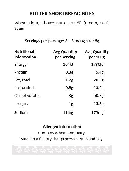 Shortbread Butter Bites 50g