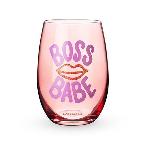 Boss Babe Stemless Wine Glass by Blush