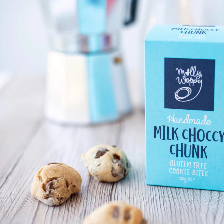 Molly Woppy Pantry Pack Milk Choccy Chunk Gluten Free Cookie Bites 130g