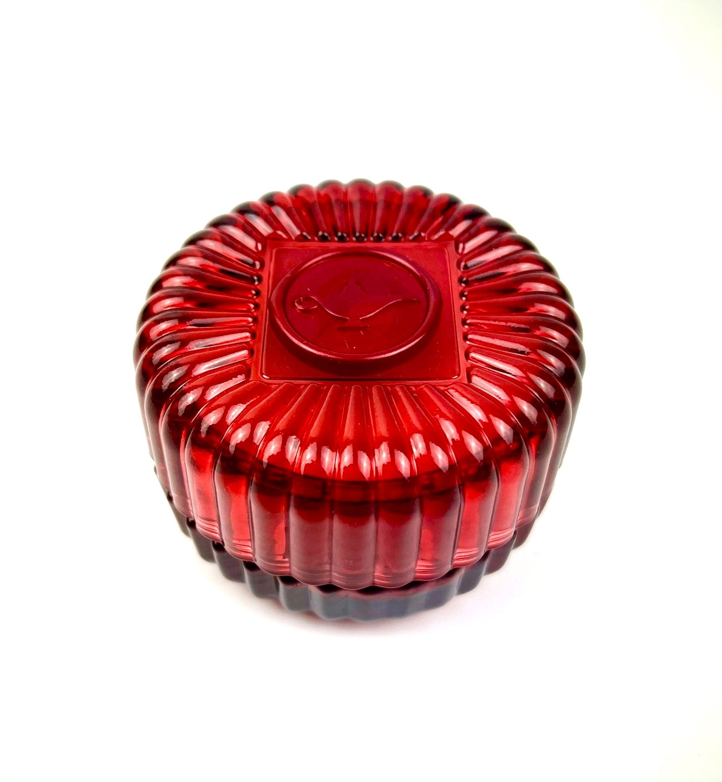 Gift Genie Macaron Candle Red Ribbed 90ml